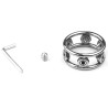 MenSteel Cockring en métal avec Pics Spikes Steel